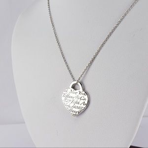 Tiffany & Co Heart New York Necklace